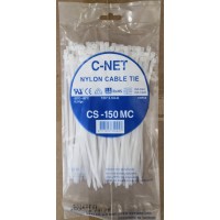 เคเบิ้ลไทร์ 6” (2.5 x 150 มม.) สีขาว (C-NET Cable Tie)